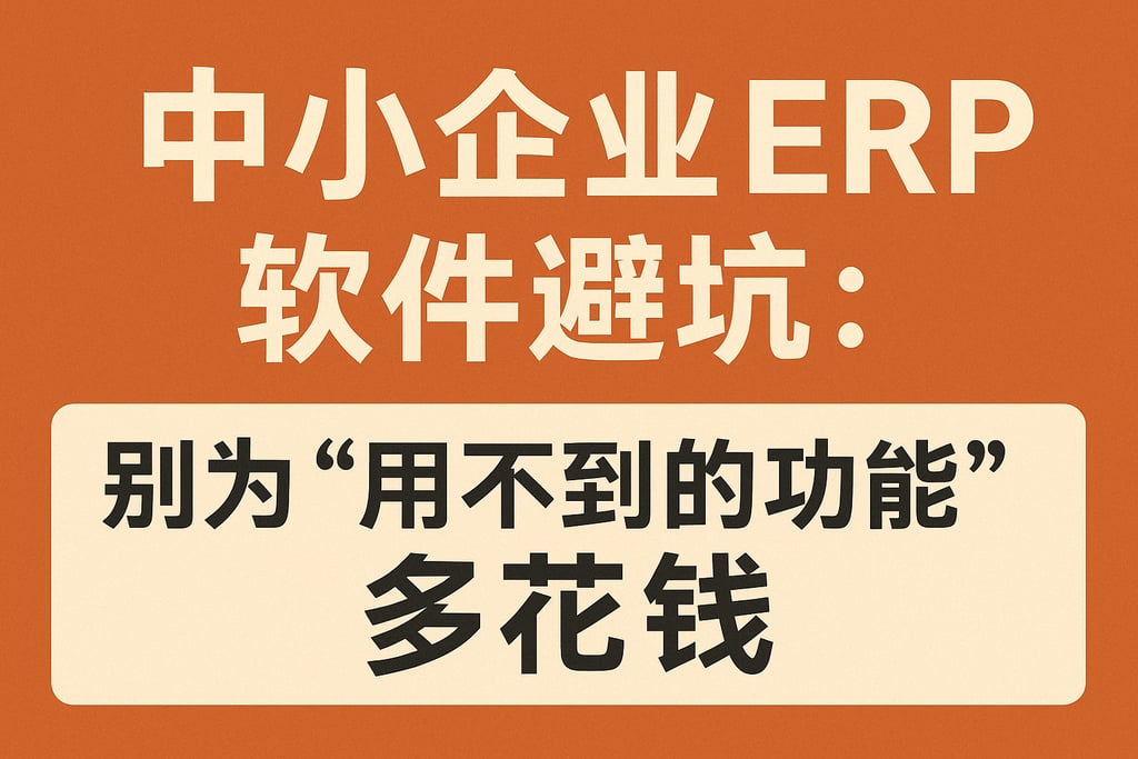中小企业 ERP 软件避坑：别为 “用不到的功能” 多花钱